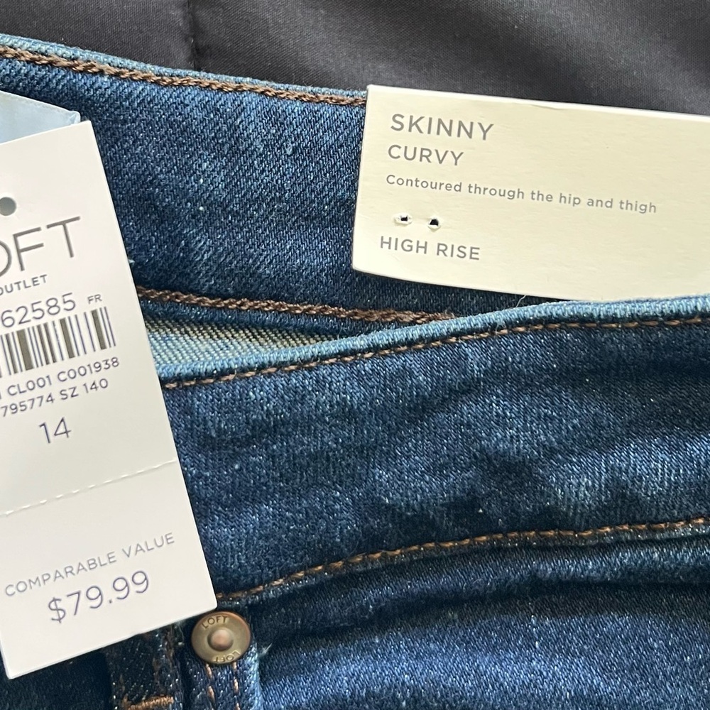 LOFT Blue High Rise Skinny Jeans